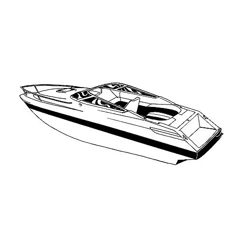 Carver 77723S11 V-Hull Low Profile Cuddy Cabin With Windshield & Bow Rails, 23'6, Sun-Dura® Mist Gray I/O - 77723S11 - 500-77723S11F1